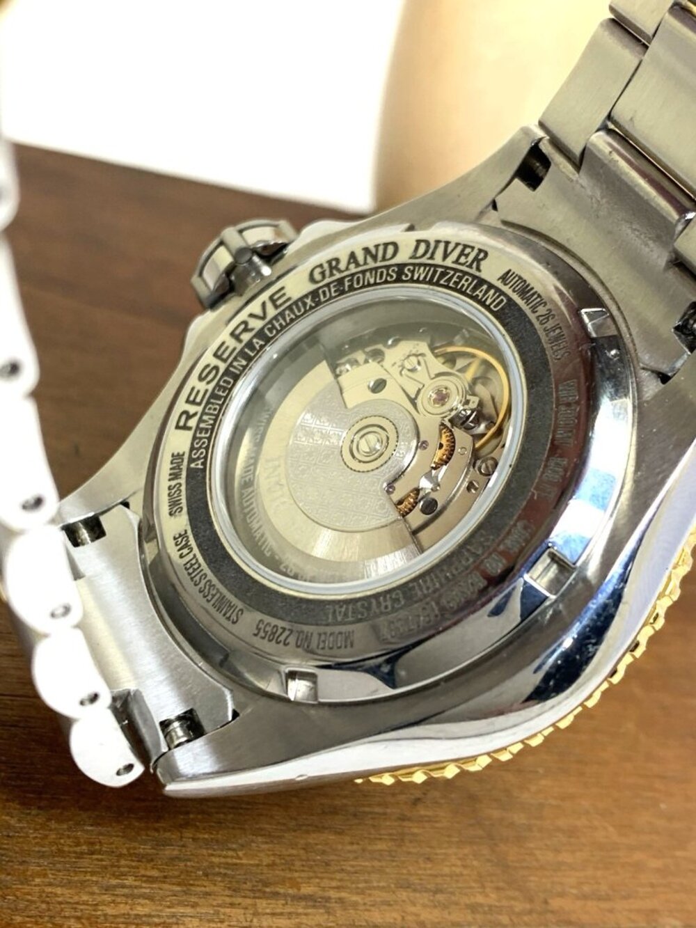 Invicta Mens Watch 22855 Grand Diver Swiss Automatic Gray Dial 2-Tone Steel 48mm - Picture 7 of 15